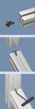 conector pentru profile de aluminiu industriale